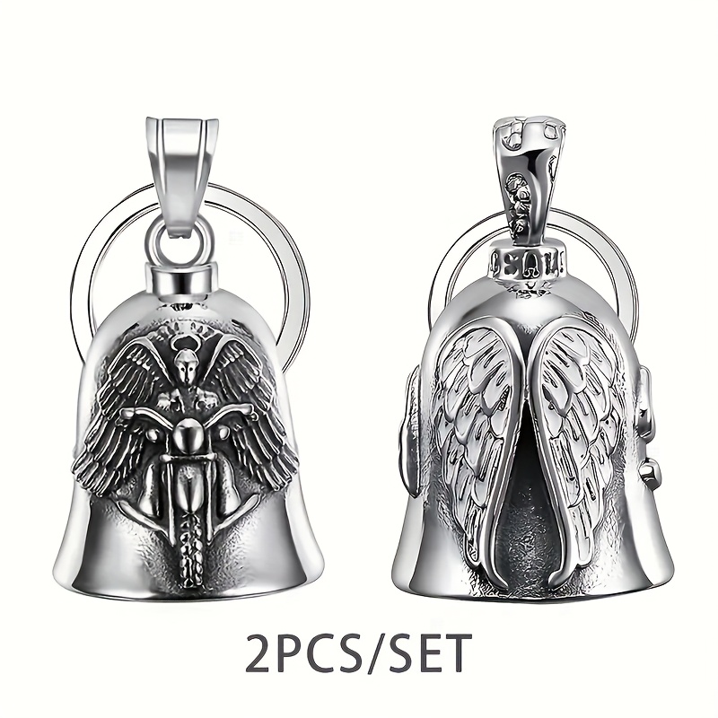 2pcs/set angel wings motorcycle bell with hooks - Good luck amulet, vehicle accessories