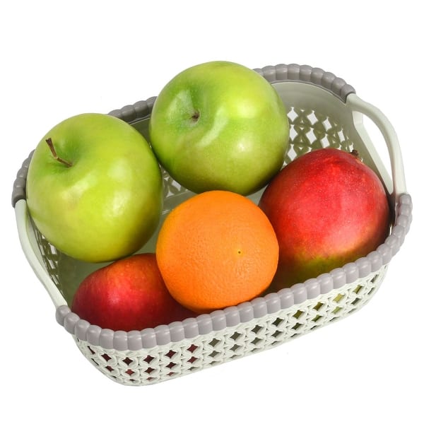 Plastic Small Size Fruit Basket, Storage Bins Organizer for Closet, Shelf, Kitchen, Pantry and Bathroom -Ideal for Makeup, Cosmetics 17*12*8.5cm