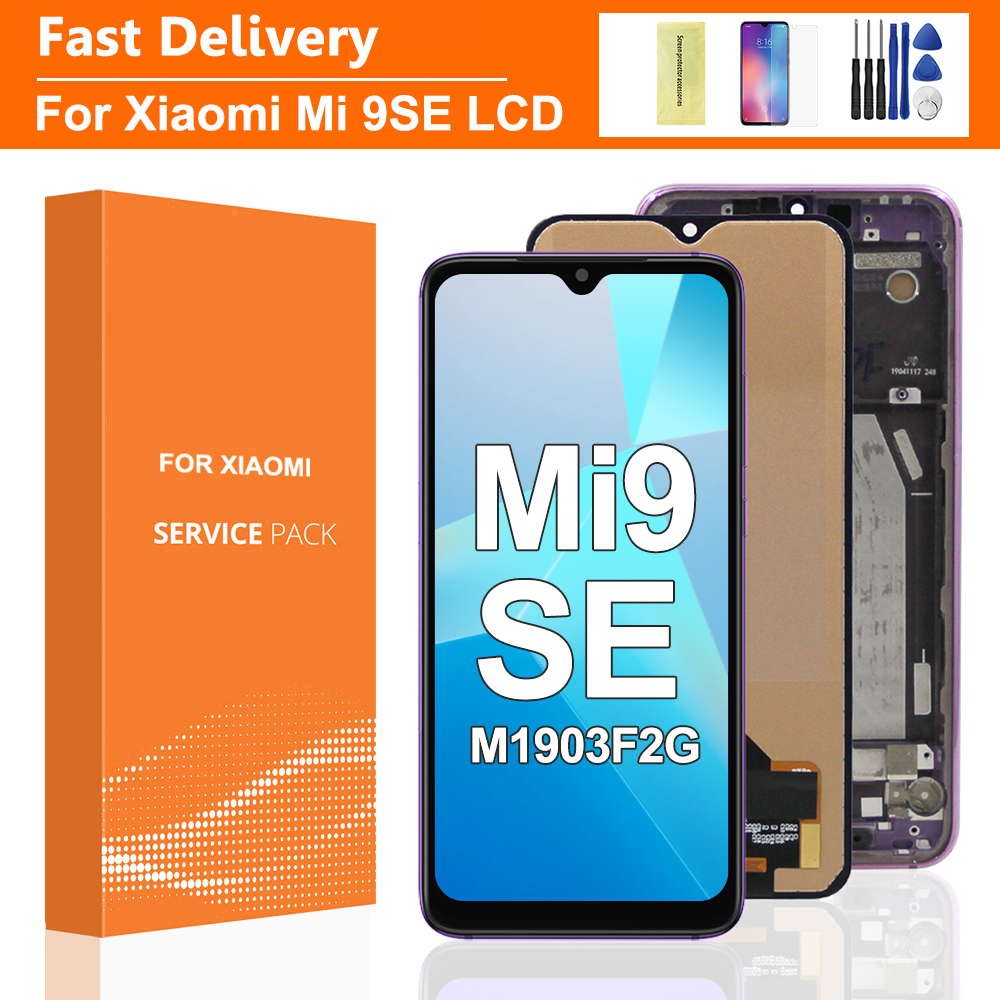 For MI9SE Mi9 Se LCD Screen Test 100% Touch Digitizer Frame Replacement Compatible Display for MI 9SE