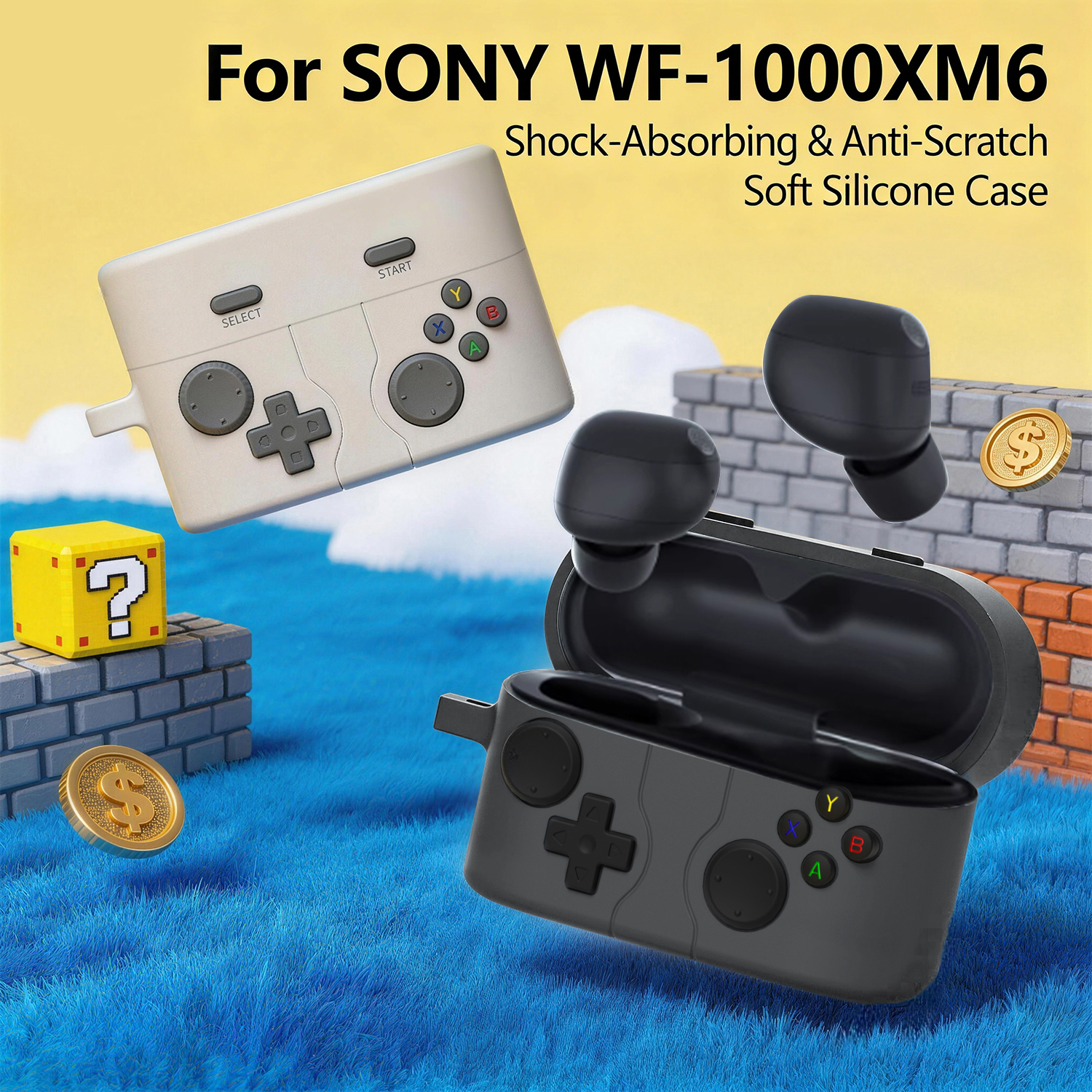 Soft Silicone Cover Shockproof Shell For WF1000XM6 CaseFor WF-1000XM6 Wireless Bluetooth Earphone Protective Case