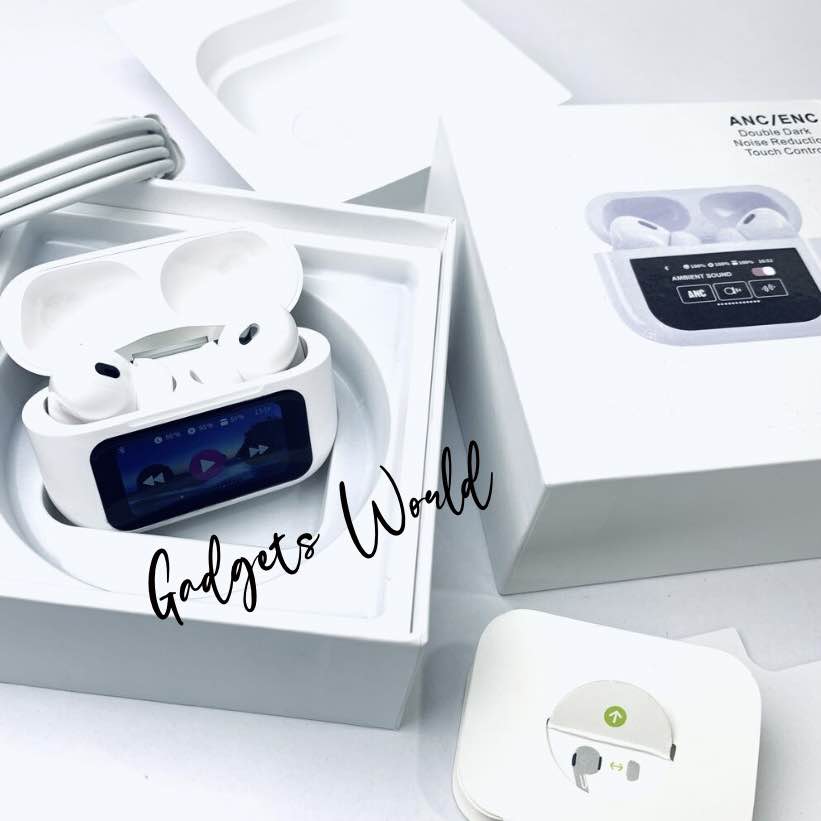 Airpods Pro 2nd Generation ANC/ENC Dual Dark Noise Reduction Digital LCD Touch Control