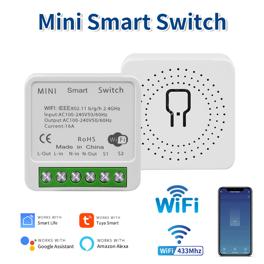 Tuya WiFi smart switch -Timer &Countdown switch braeck Supports Smart Life APP Works with Alexa Home Voice Control