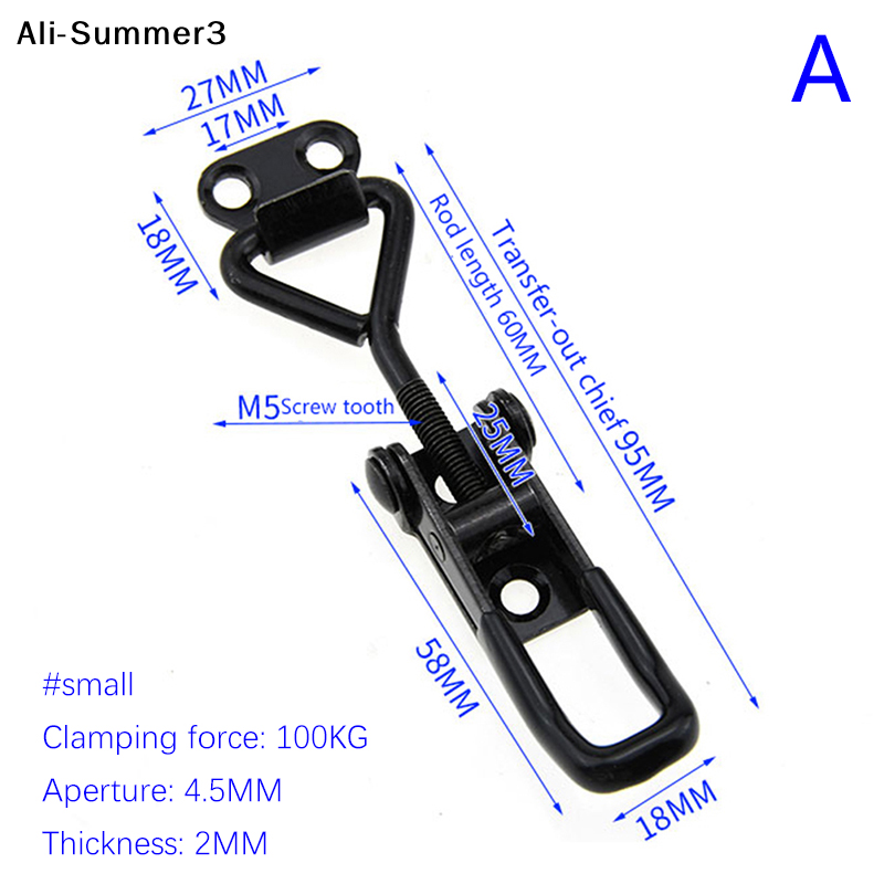 (YY)1Pc 2025 Furniture Hardware Toggle Latch Catch Clamp Adjustable Cabinet Box Lever Handle Lock Hasp for Home Sliding Door