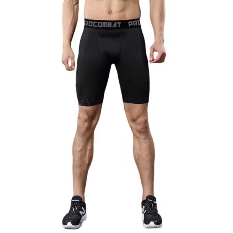 Men Bodybuilding Shorts Fitness Workout Inseam Gym Knickers Male Muscle Alive Elastic Compression Tights Skinny Leggins Hombre