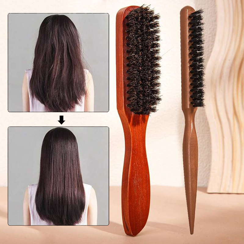 Hair Brushes With Bristles2/1pcs, Hair BrushBristles With Wooden Handle, ProfessionalHair Brushes For Home And Salon