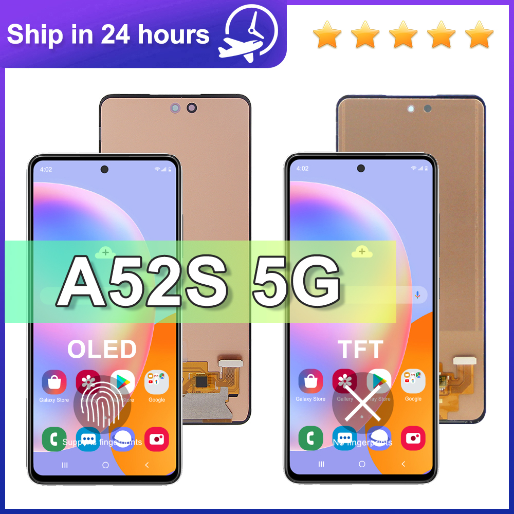 For A52s 5G LCD Replacement Part 6.5" AMOLED/TFT Display Touch Screen Digitizer Compatible with A528