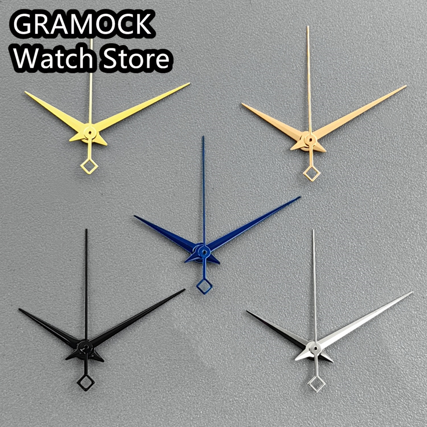 GRAMOCK Mod Watch Part Silver/Gold/Black/Gold/Blue Watch Hands Fit NH35 NH36 ETA2824 PT5000 Miyota8215 DG2813 Automatic Movement