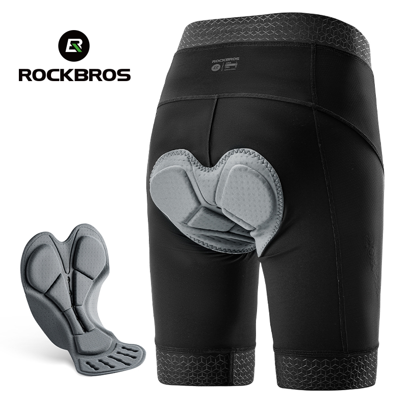 ROCKBROS Men's Cycling Shorts Quick Dry Breathable MRB Road Bike Shorts Pants Shockproof Sponge Pad Sports Bicycle Shorts Tights