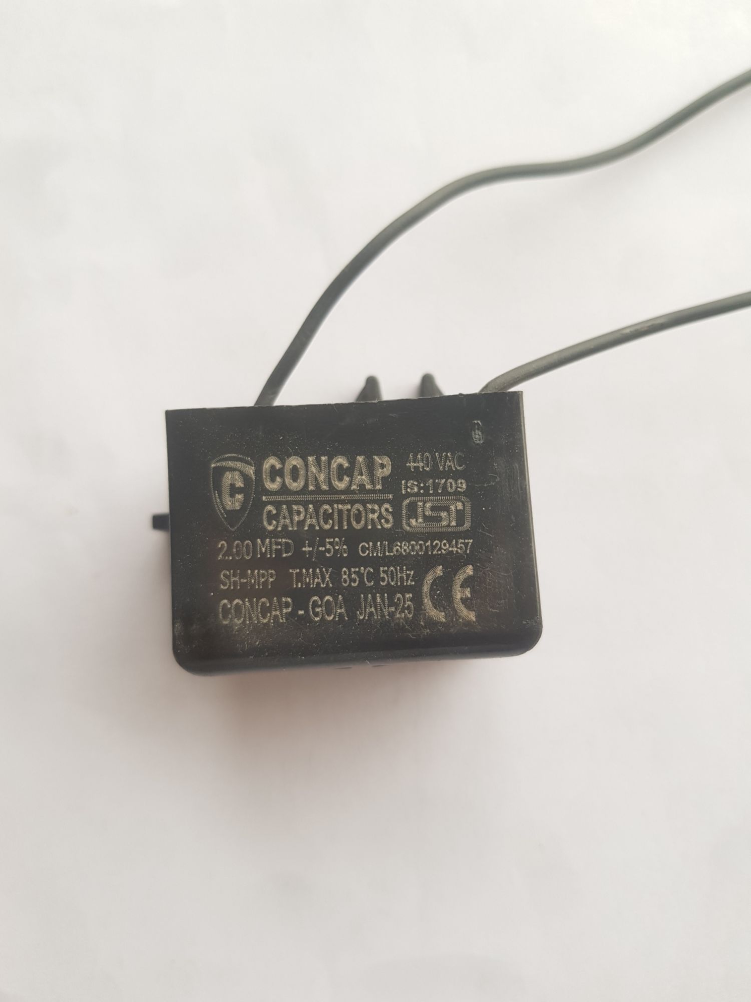 Indian Capacitor For Fan 2 Mfd 440VAC Condenser For Stand Fan , Motors.