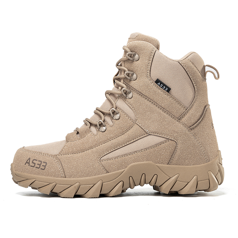 Men's Tactical Boots Boots Men Side Zipper Boots Men Anti-Slip Ankle Boots Work Safety Shoes Hiking Shoe