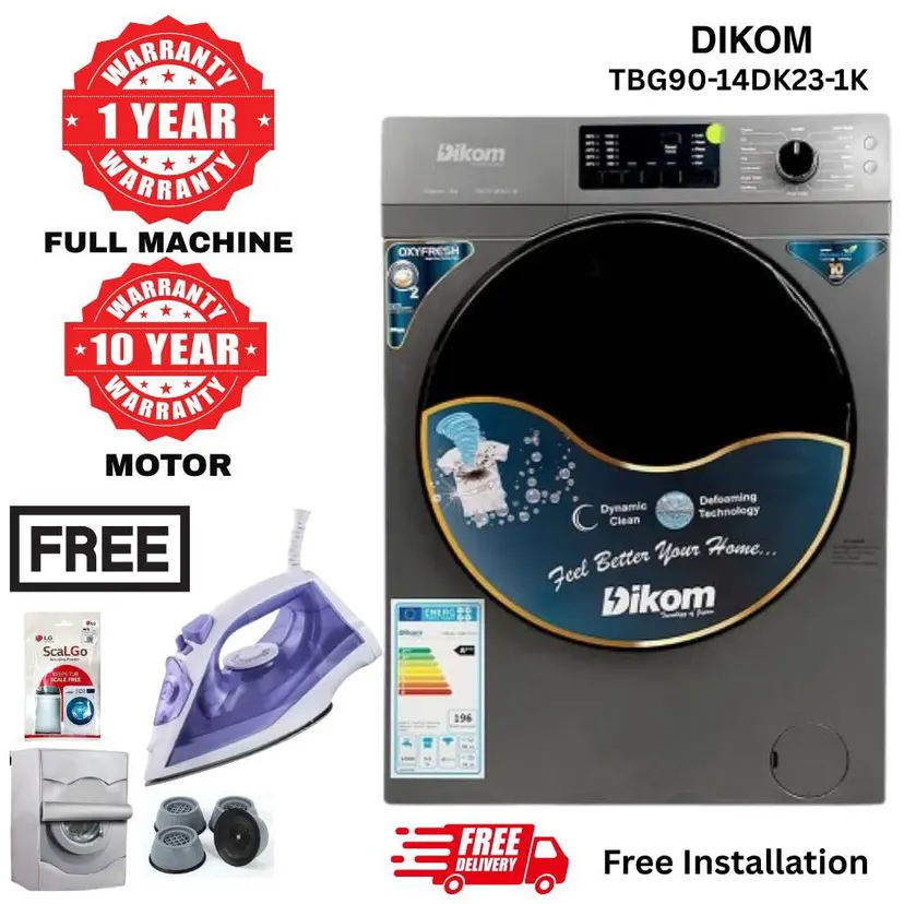 Sharp 9 Kg Front Load Washing machine-ES-FX9BS-GN