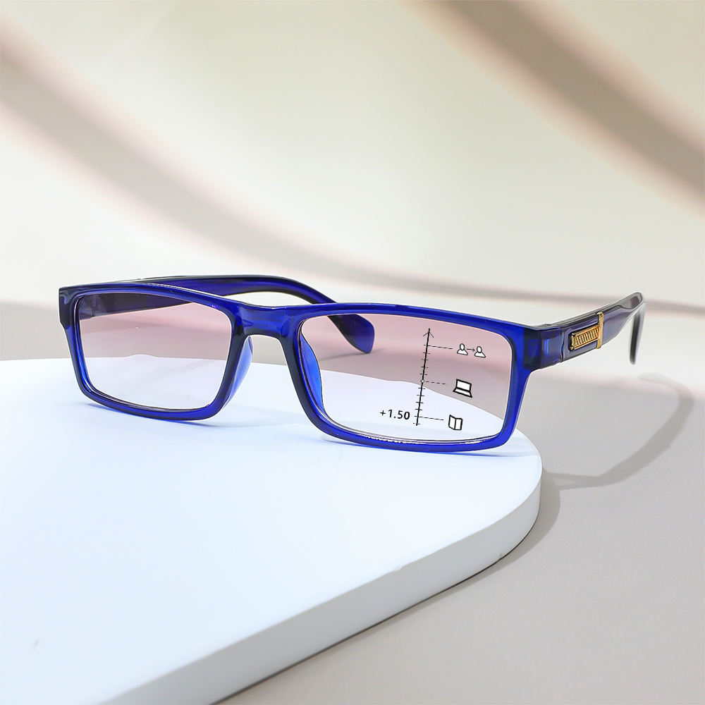 Multifocal Reading Glasses Blue Light Blocking Classic Presbyopia Glasses For Men Women Anti Glare