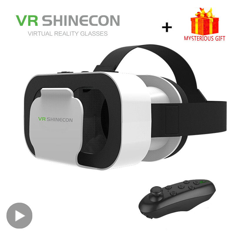 Shinecon VR Glasses Viar Virtual Reality Headset 3D Devices Helmet Goggles Lenses For Smartphone Smart Phone Game Mobile Viewer