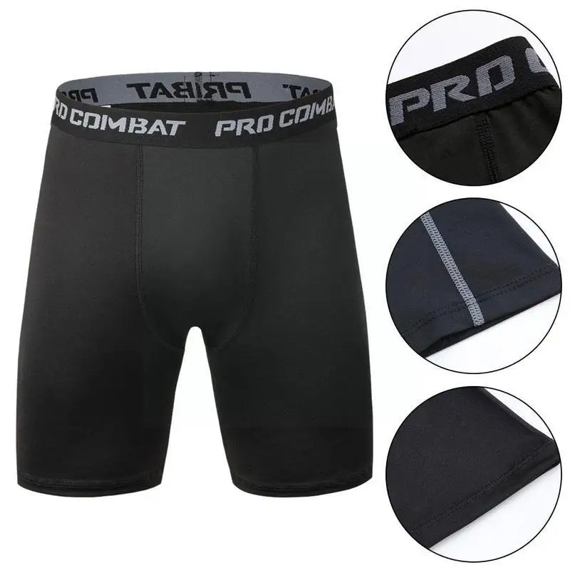 2026 New Men's Fitness Shorts Fitness Exercise Gym Knicks Men's Muscle Active Elastic Compression Tights Men's Tights