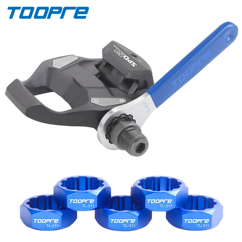 TOOPRE Bicycle Pedal Disassembly Tools Mountain Road Bike Lock Pedal Axle Spindle Shaft Installation Removal for 10-teeth Pedals