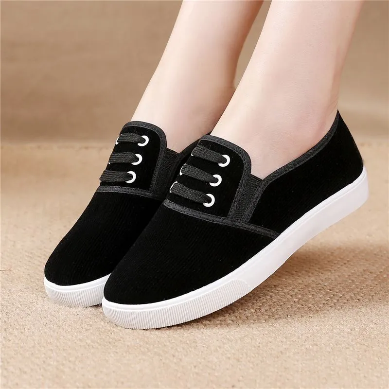 sapatos femininas women cute round toe black hotel work flat shoes lady classic anti skid red comfort office shoes b546