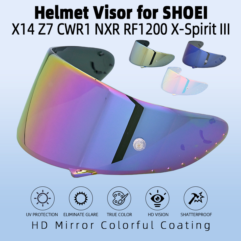 Motorcycle Helmet Visor for SHOEI X14 Z7 CWR1 RF1200 Xspirit NXR Helmet Shield Lens Casco Moto Accessories Face Shield Sunshield