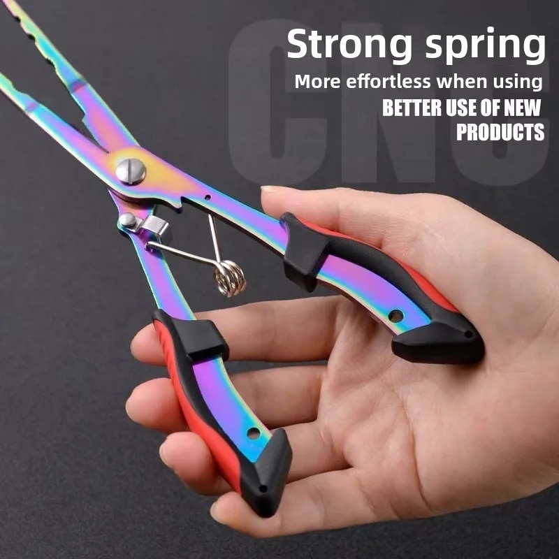 1pc Multi-functional Fishing Pliers, Stainless Steel Line Cutter, Portable Split Ring Opener, Fishing Tool
