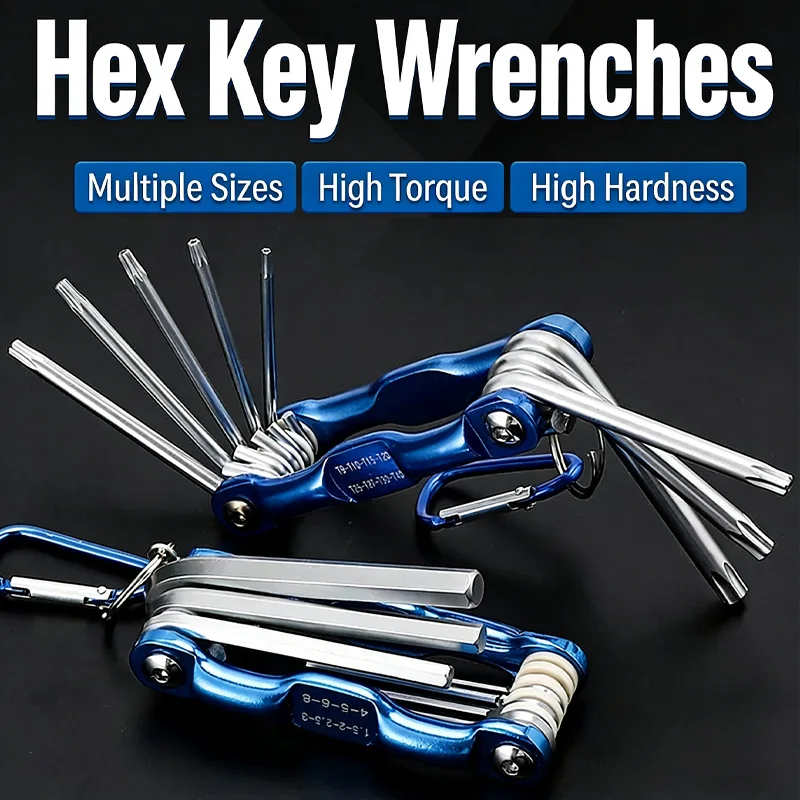 Outdoor folding portable tools, portable wrench pliers, hexagonal set, multifunctional screwdriver, universal size wrench