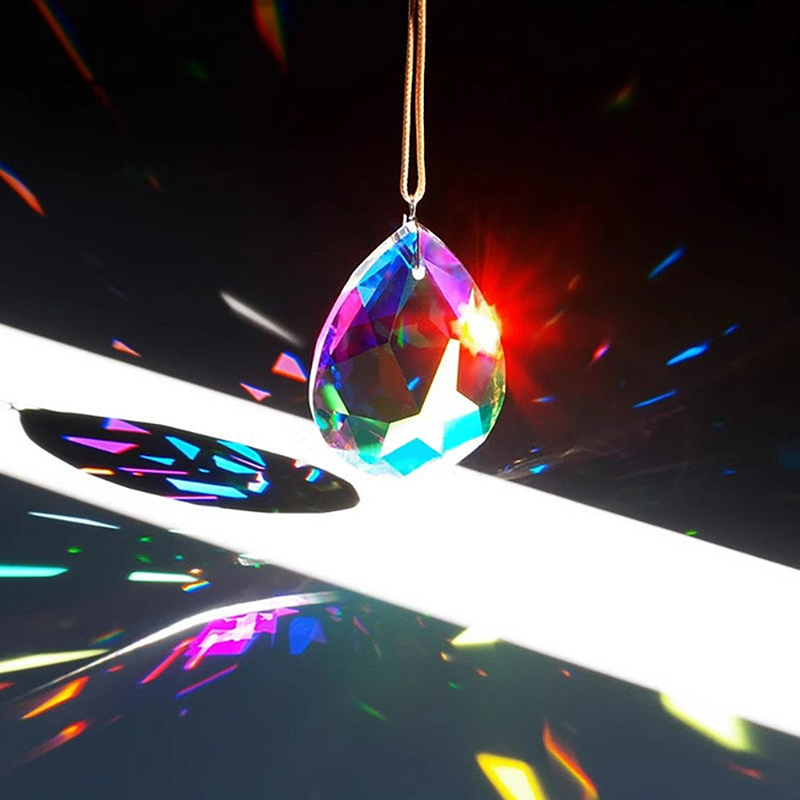 New Crystals Wind Chime Prism Sun Catchers Handmade Jewellery Garden Hanging Pendant Rainbow Chaser Ornament Window Garden Decor