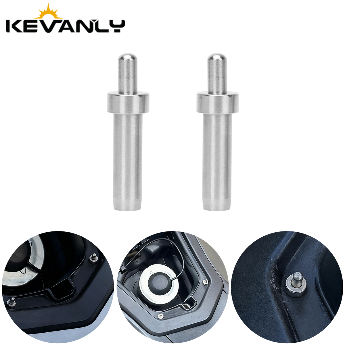 1 Pair Motorcycle Fuel Tank Cap 304 Stainless Steel Auxiliary Ejector Pin For Honda PCX 160/ADV 160 Motorcycle Accessories
