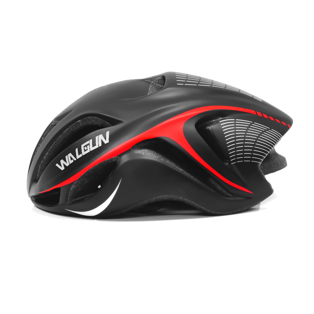 WALGUN Aero Cycling Helmet Road Bike Helmet Adults Lens Goggles Visor Time Trial TT Triathlon Bicycle Helmet L for Men Women