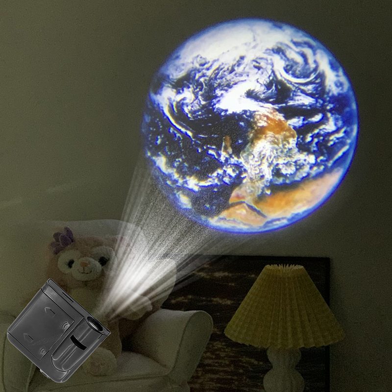Creative Moon Projector Night Light LED Dimmable Moonlight Atmosphere Lamp Bedroom Bedside Decorative Nightlight