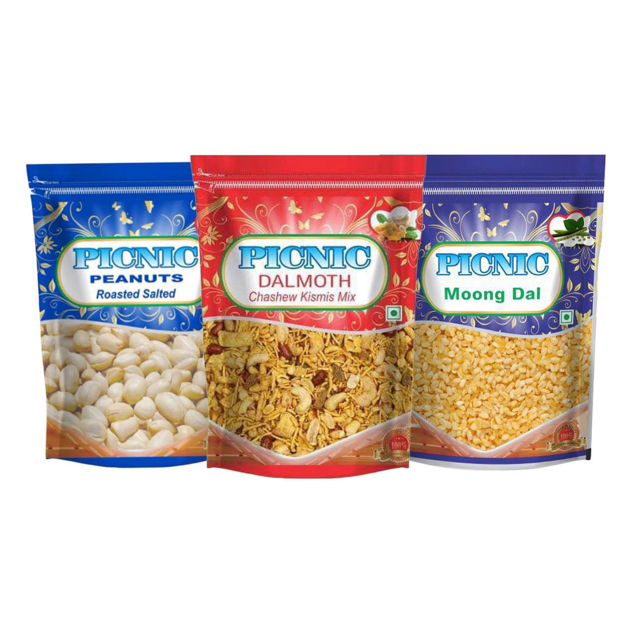 Combo of PICNIC (Dalmooth Moong and Peanuts) Famili Pack (180X30)