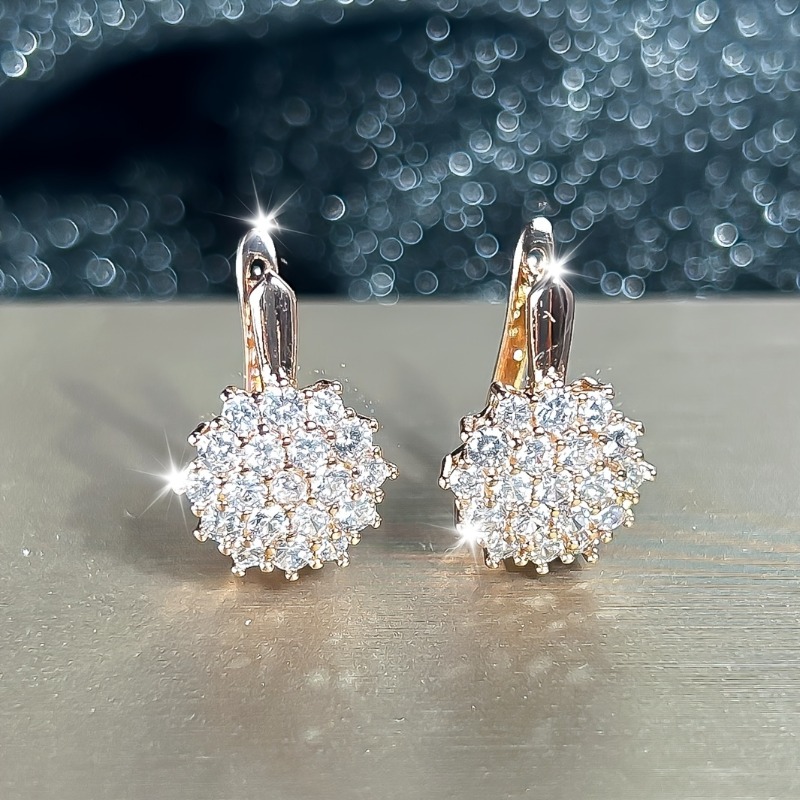 Cute Small White Cubic Zirconia Stone Snowflake Hoop Earrings for Women Charm Female Silver Color Wedding Jewelry