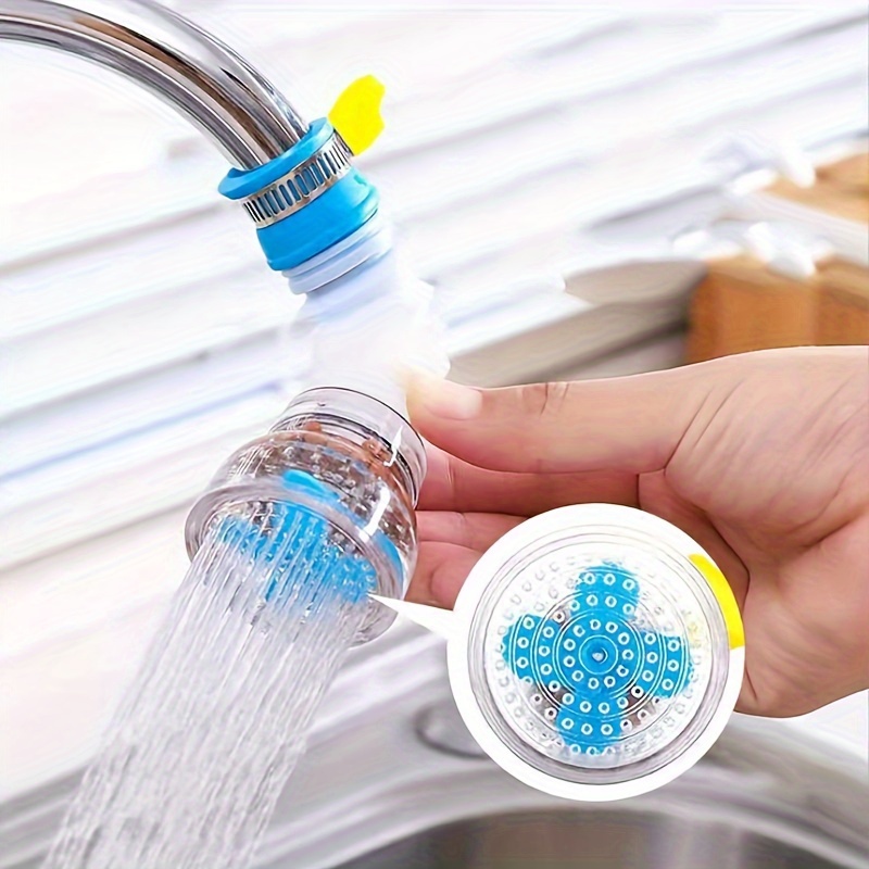 1PC Universal Faucet Water Connector - Splash Proof Kitchen Showerhead with Rotary Filter