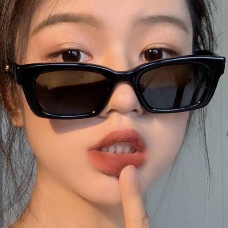 New Colorful Square Small Frame Sunglasses Female Korean Version of The Net Celebrity Same Style Street Shooting