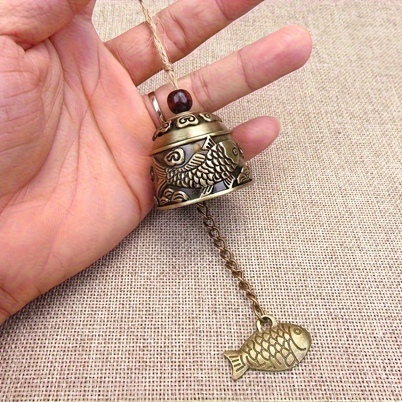 1pc Handcrafted Bronze Bells Wind Chimes, Vintage Style Metal Wind Chimes,with No Battery Required for Bedroom, Office, and Car