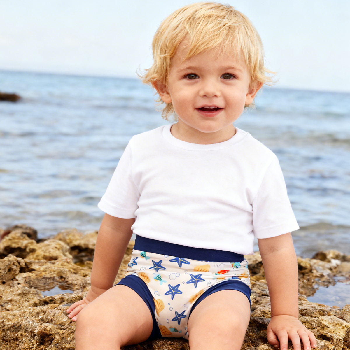 Elinfant 1 Pc Baby Swim Diaper Reusable Washable Waterproof Baby High Waist Swim Nappies Swimming Diaper for Boy's and Girl's