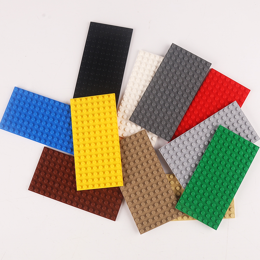 5 Pcs Puzzle Block Base Plate - 8x16 Brick Block Set for Kids, Creative DIY Construction Toys Accessories, Building Blocks Wall