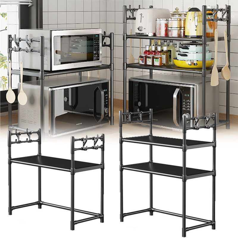 Kitchen Storage Rack Multi-Layer Microwave Rack Simple Standing Countertop Condiment Oven Organizer Shelf Kitchen Accessories