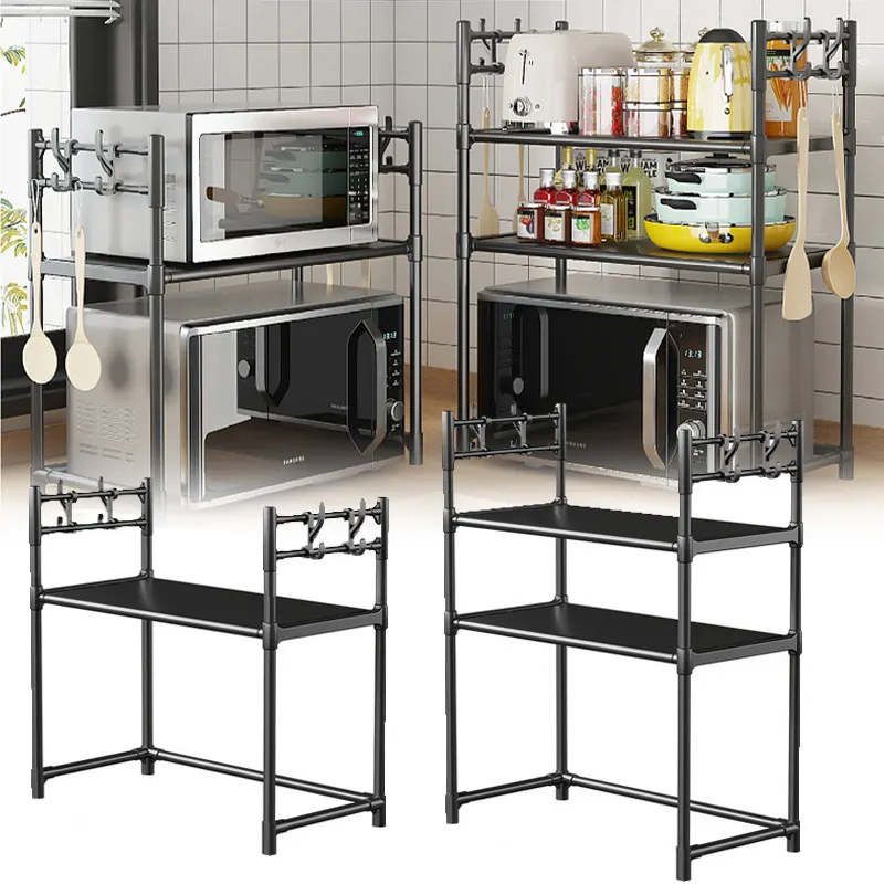 Kitchen Storage Rack Multi-Layer Microwave Rack Simple Standing Countertop Condiment Oven Organizer Shelf Kitchen Accessories - image 1