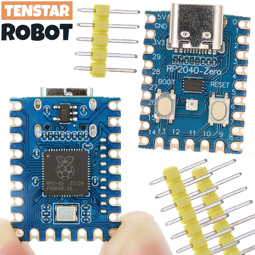 RP2040-Zero Microcontroller Development Board for RP2040 Dual-Core M0+ Processor 2MB Flash 10Pcs