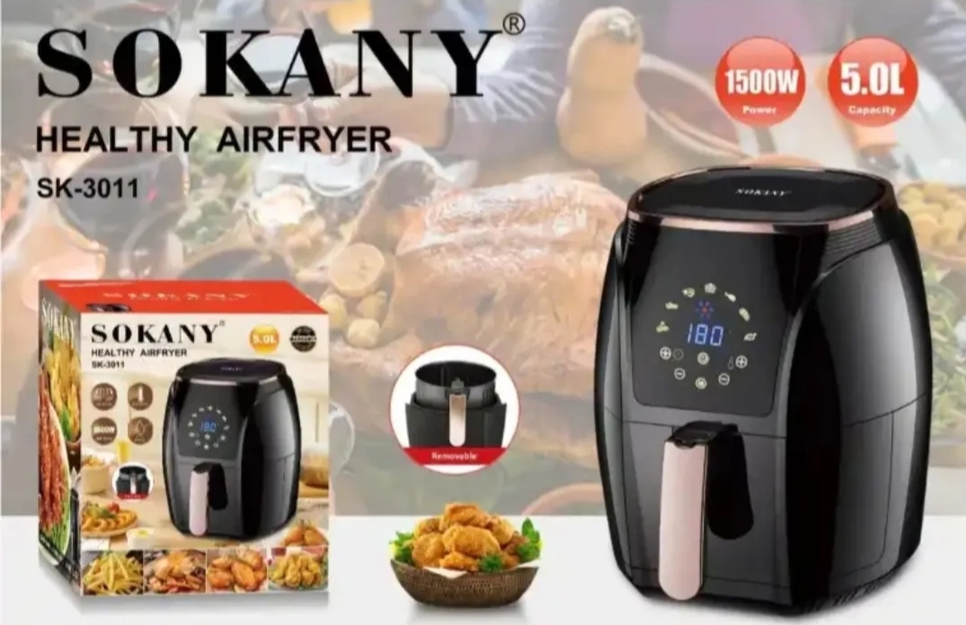 Sokany Digital Air Fryer With Detachable Basket 5 Ltrs