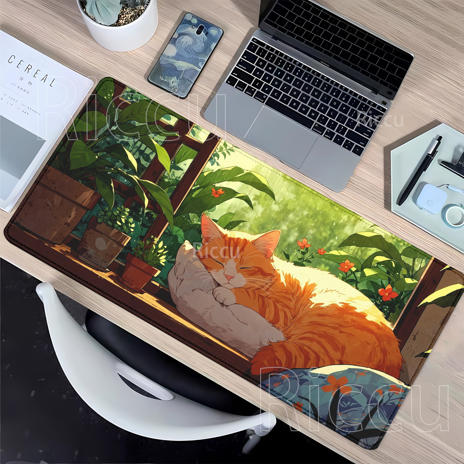 HD Printing Mouse Pads Black Cat cute scenery Gaming 400x900mm Large overlock Mousepad Gamer Company accessories Desk Mat