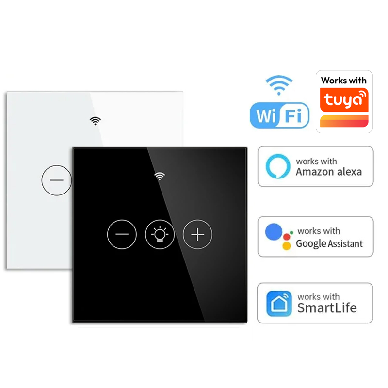 TNCE EU/US WiFi Smart Touch Curtain Switch Roller Blinds Motor Switch Work With Tuya Smart Life App Alexa Home
