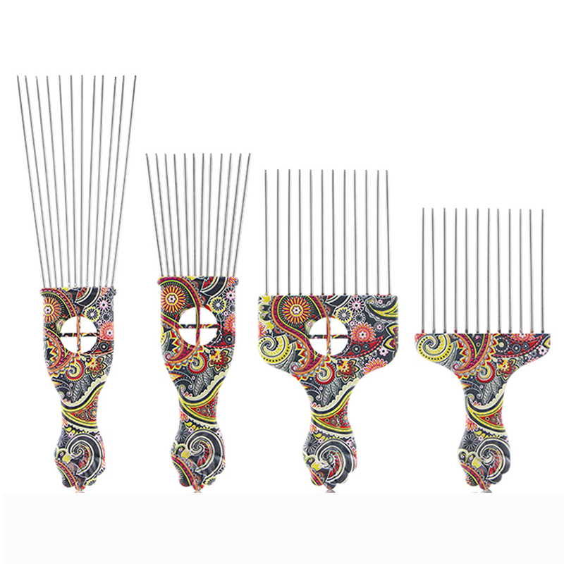Popular Professional Salon Use Metal African Afro Hair Comb For Hair Anti Static Styling Professional Style Comb