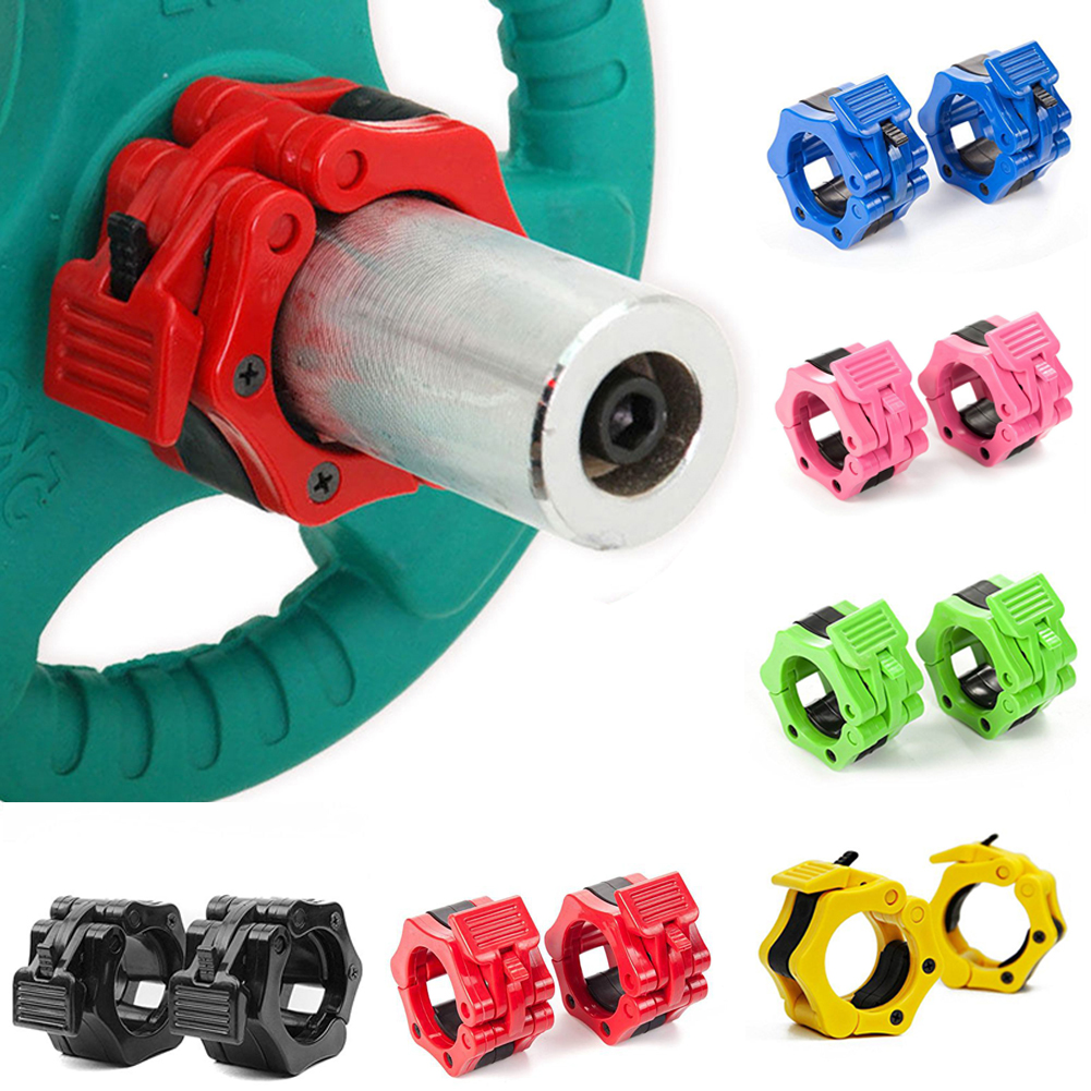 1 Pair 2" Weightlifting Barbell Collar Fitness Crossfit Quick Release Dumbbell Clamp Powerlifting Musculation Lift Gym Equipment