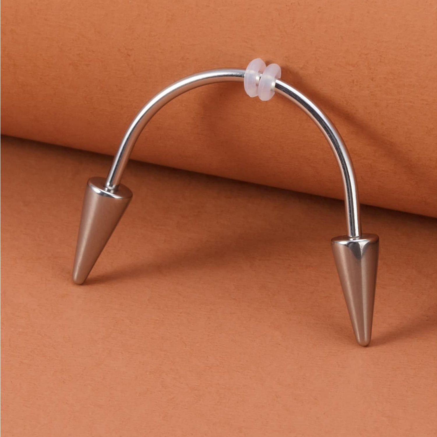Stainless Steel, Simple & Stylish Fangs Design Labret Lip Ring Punk Piercing, A Fashionable Body Jewelry