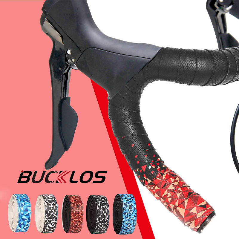 BUCKLOS Bicycle Handlebar Tape PU EVA Bent Gradient Cycling Road Bike Tapes Racing Comefortable Non-Slip Mountain Bike Bar Tape