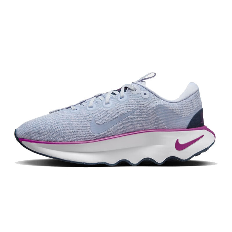 Nike Wave Thick-Soled Design Cushioning and Wear-Resistant Training Women's Running Shoes New Model Motiva Unique Pattern Sole Comfortable Foot Feel Outdoor Sports Running Shoes Gray Pink Navy Blue Fashionable Color Wave Sole Commuting Casual Sports Sh...