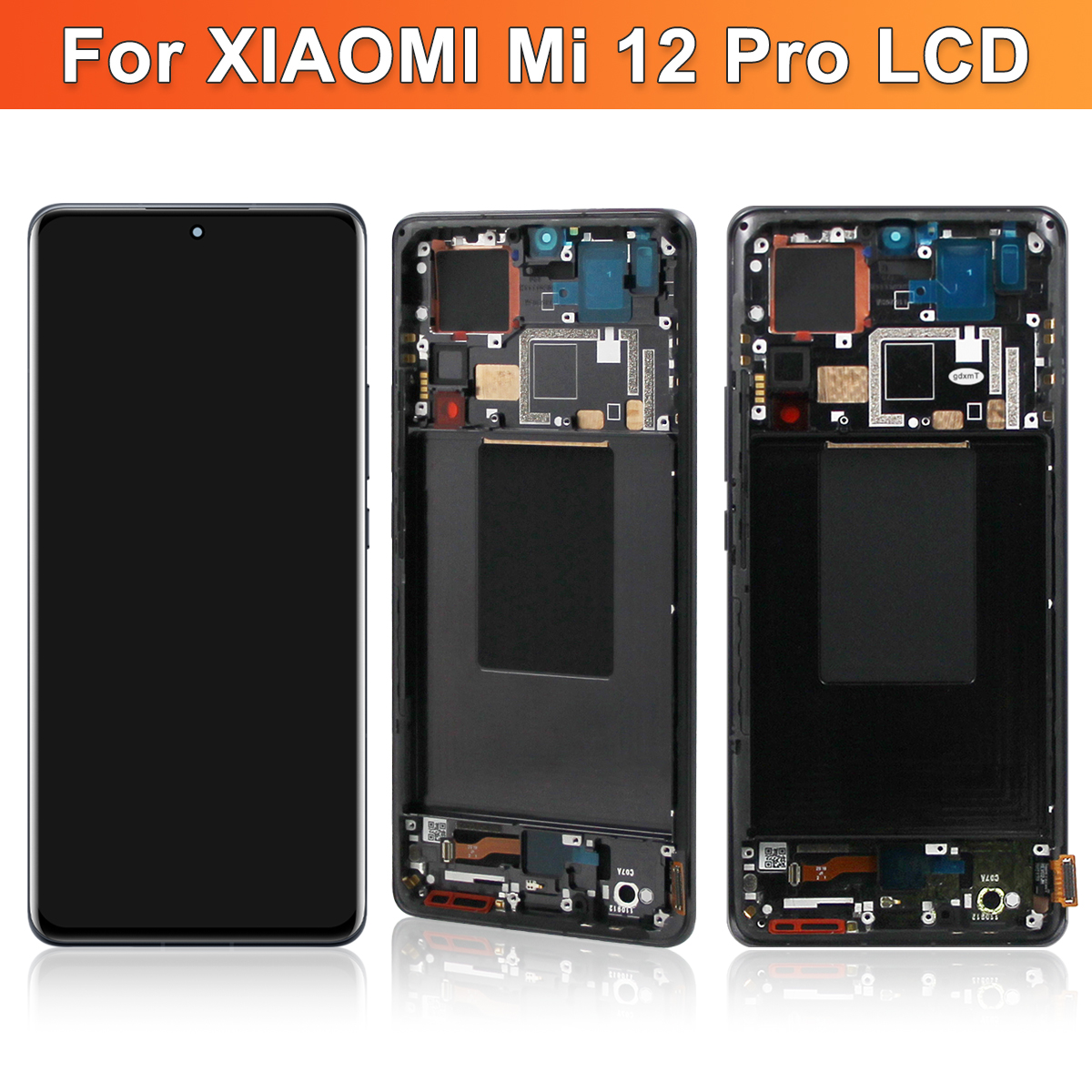 6.73" AMOLED LCD For Xiaomi Mi 12 Pro LCD Display Touch Screen Digitizer For Xiaomi Mi 12S Pro 2201122C 2201122G Display +Frame