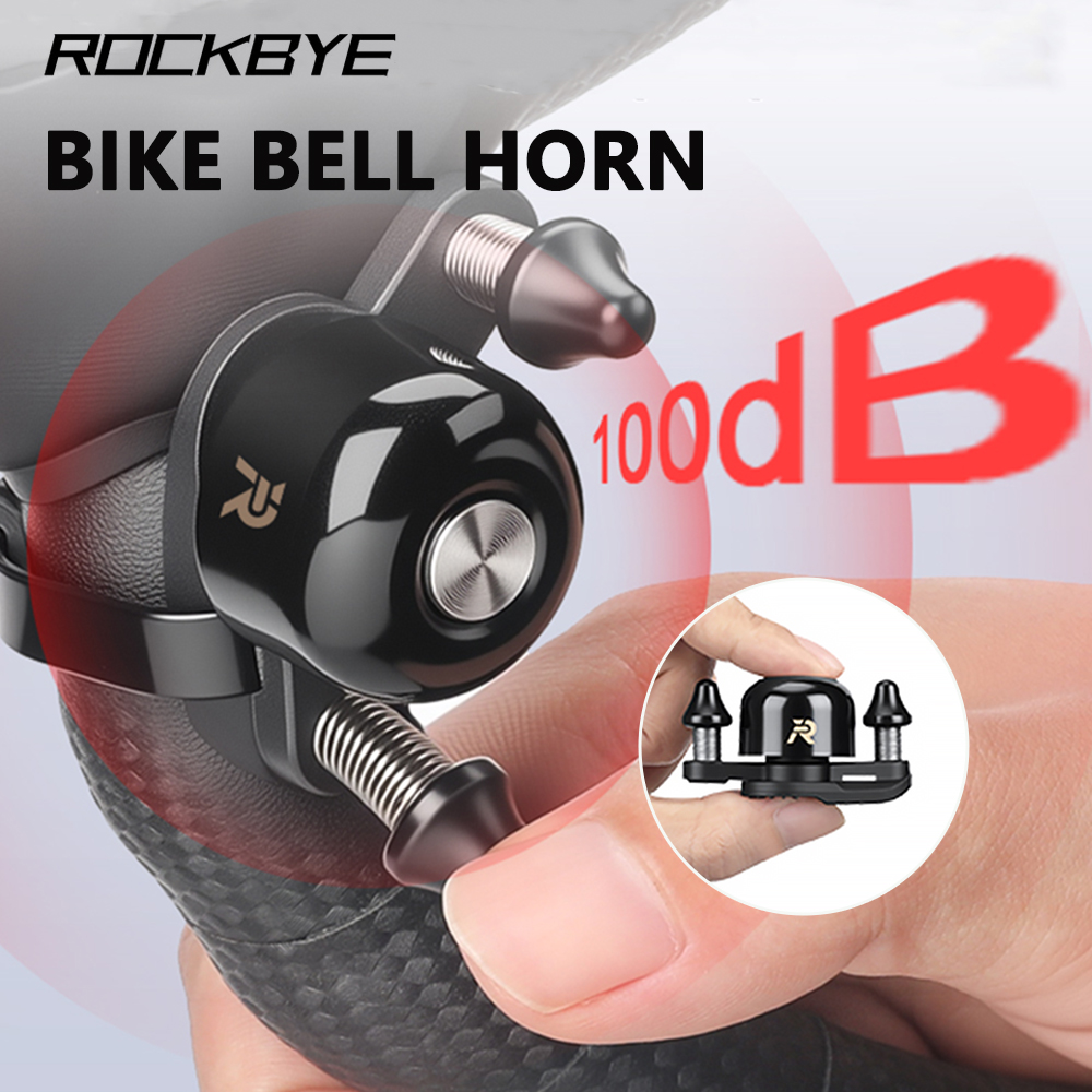 Rockbye Bike Bell Horn Special For Road Bicycles Safety Warning Cycling Alarm 100dB Loud Handlebar Speaker Anti-theft Accessorie