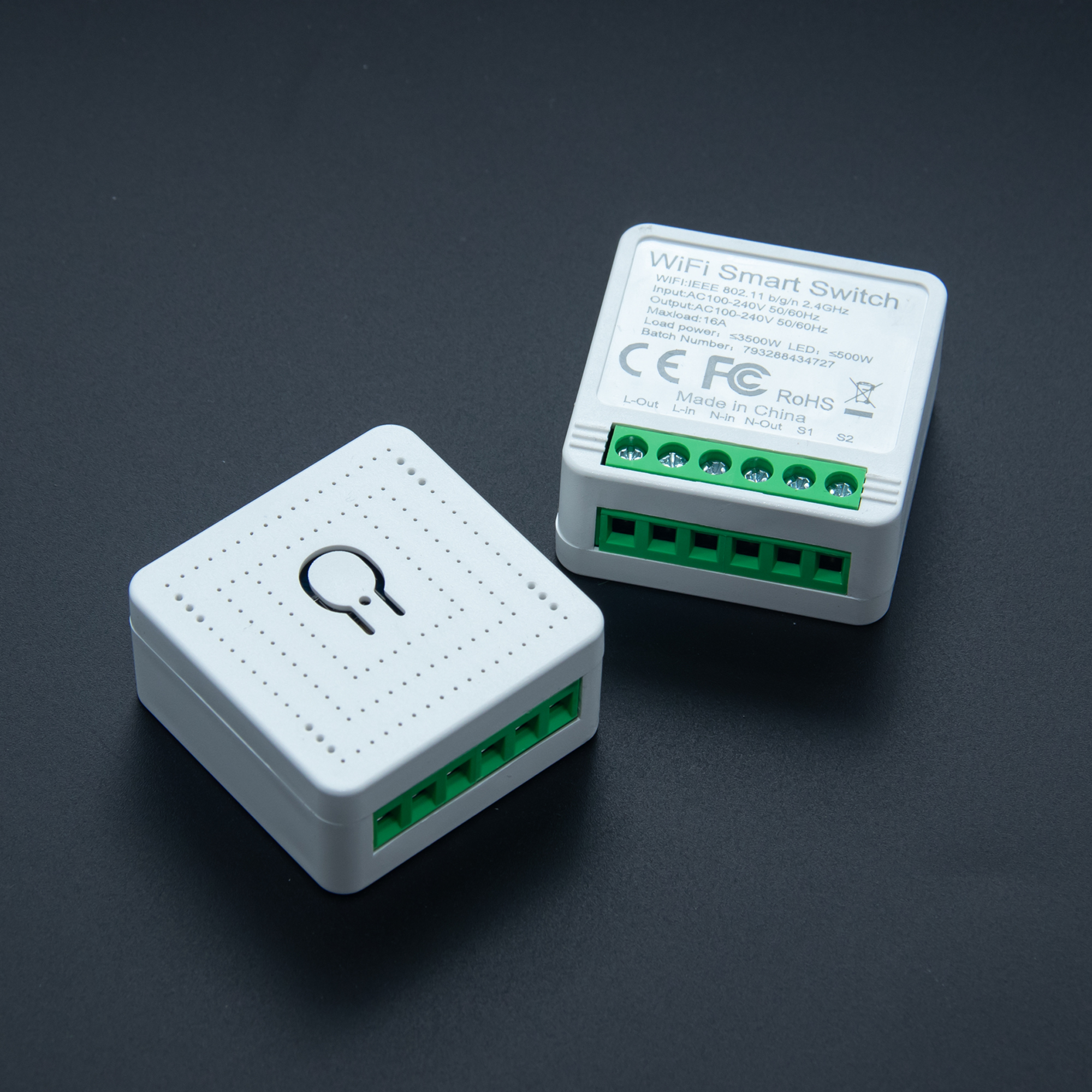 16A WiFi Smart Switch/Module, AC100-240V 2.4G, Voice/Remote/Timer for Alexa Home, Smart Home for Lights & Appliances
