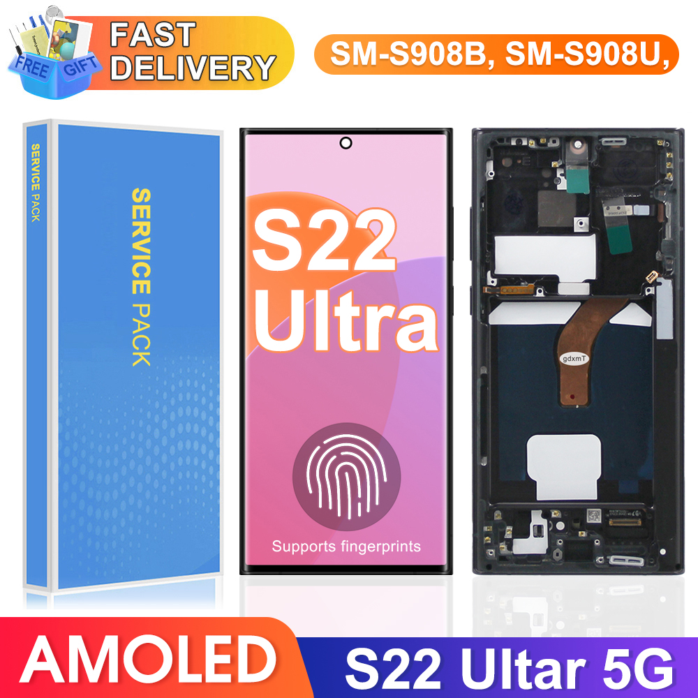 New TFT For Samsung S22 Ultra S908B S908U S908W S908N LCD Touch Screen Digitizer For samsung S22 Ultra LCD Display