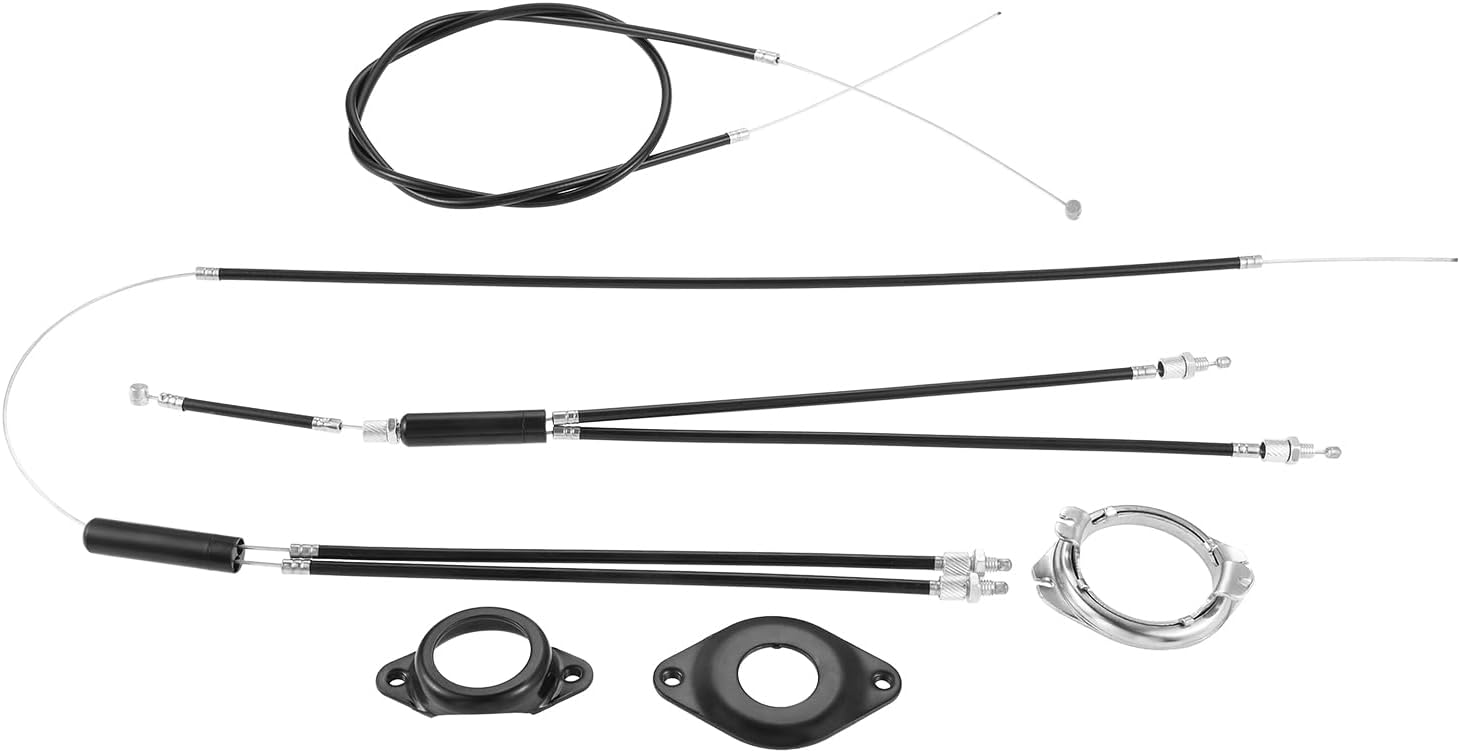 Full Kit BMX Bicycle Brake Line Set Cable Wire BMX Bike Gyro Brake Cables,Front + Rear (Upper + Lower) with Spinner Rotor